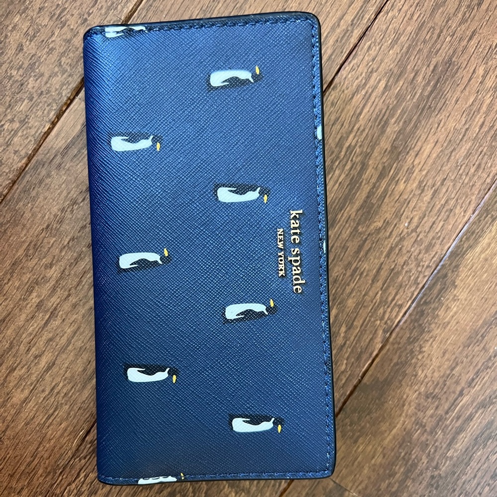 Kate Spade Penguin Wallet - snap closure. New.